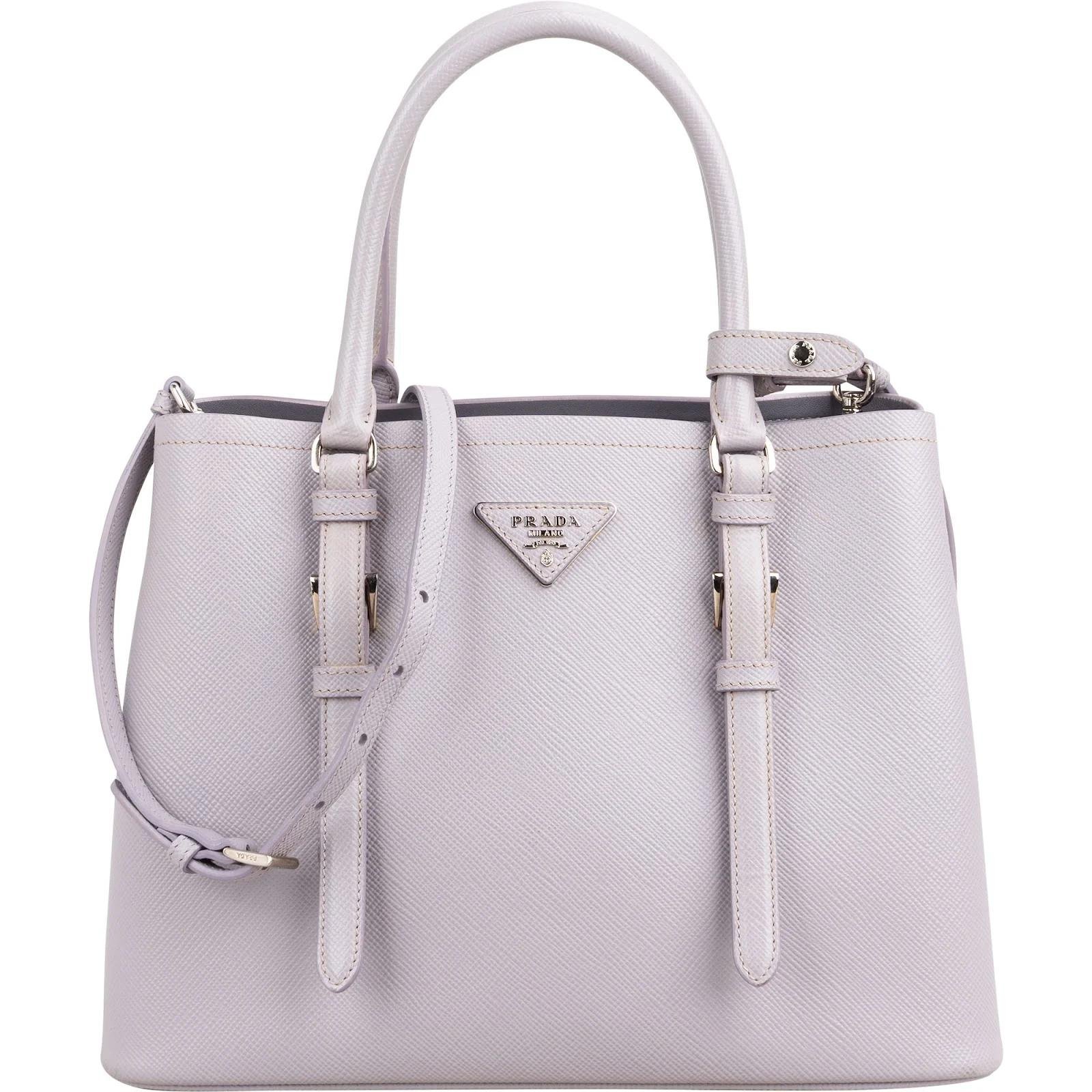 Double leather crossbody bag