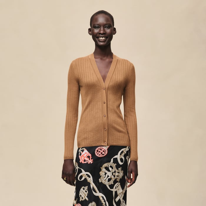 Brun Mahogany Long-sleeve Cardigan