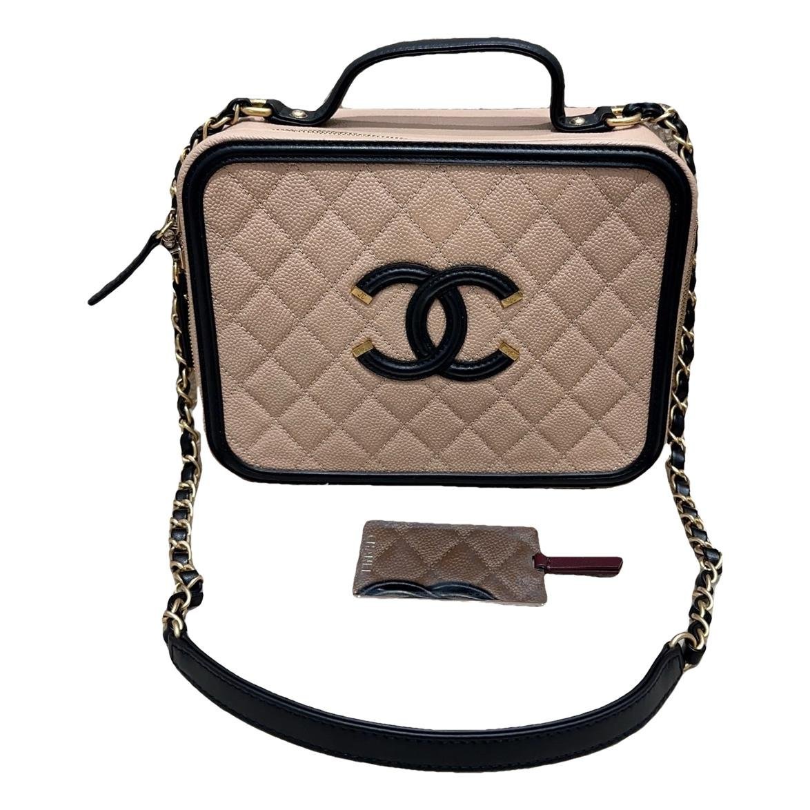 Vanity leather handbag