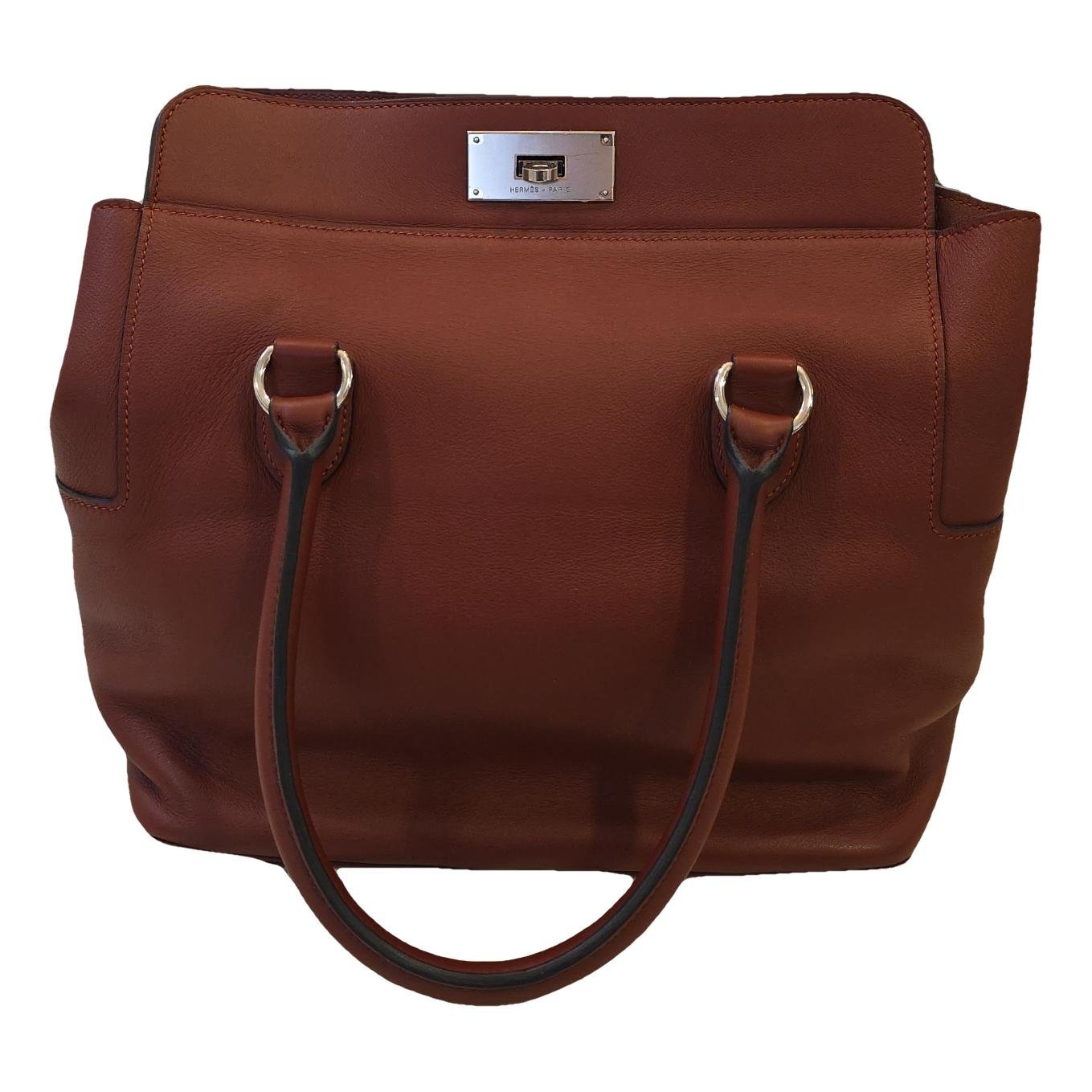 Toolbox leather handbag