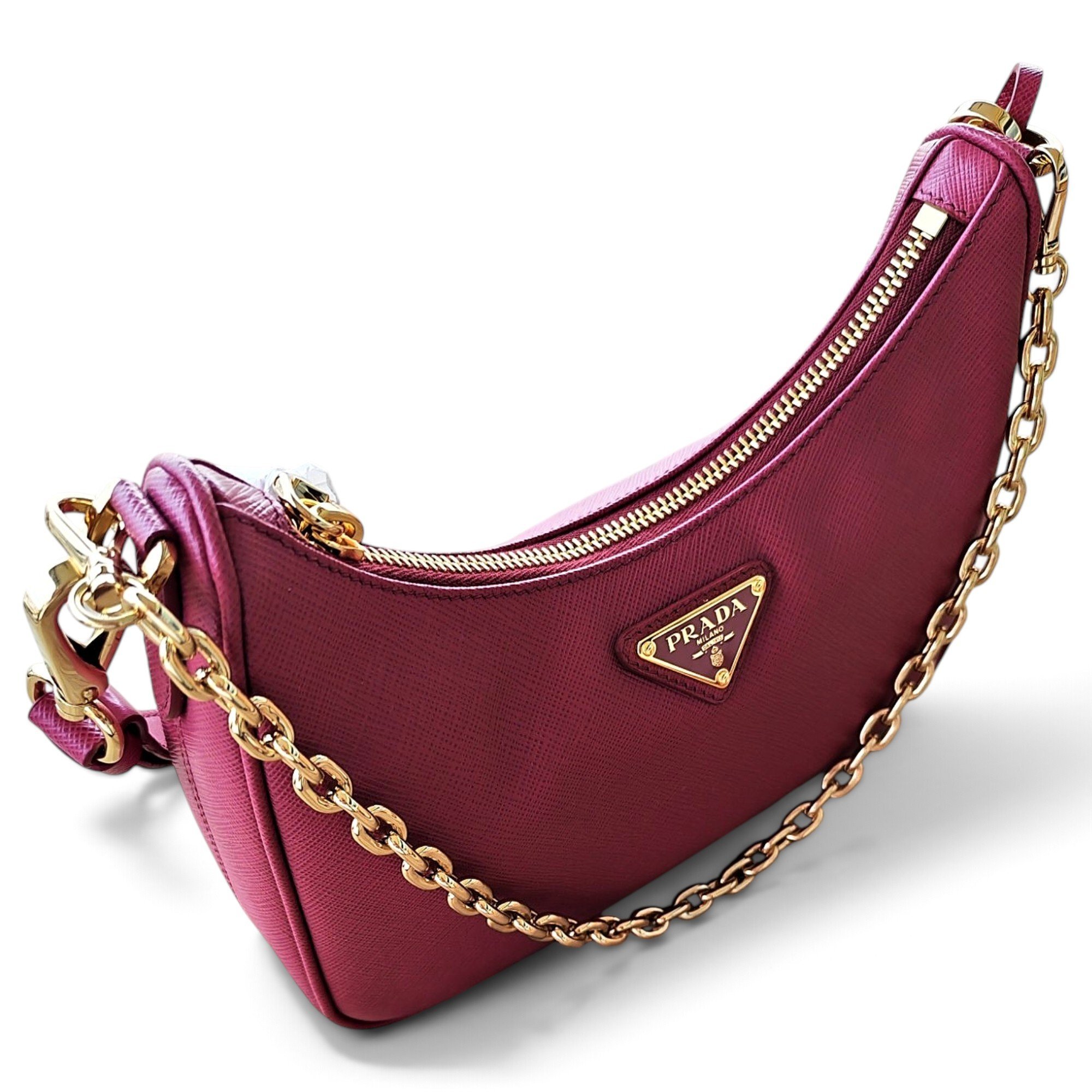 Re-edition leather handbag