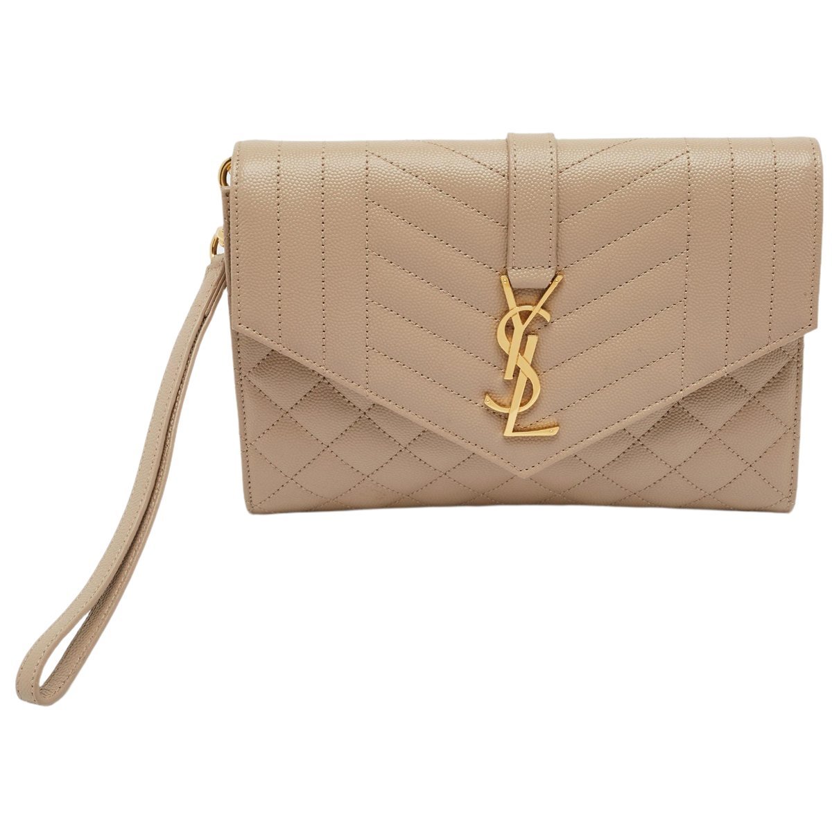 Leather clutch bag