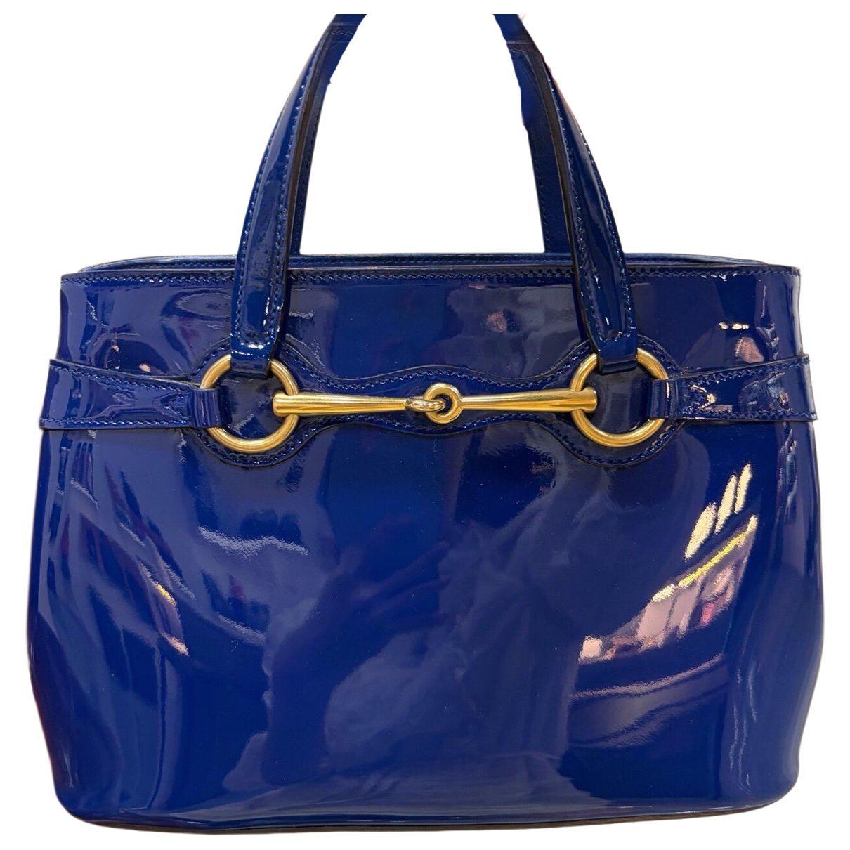 Patent leather handbag