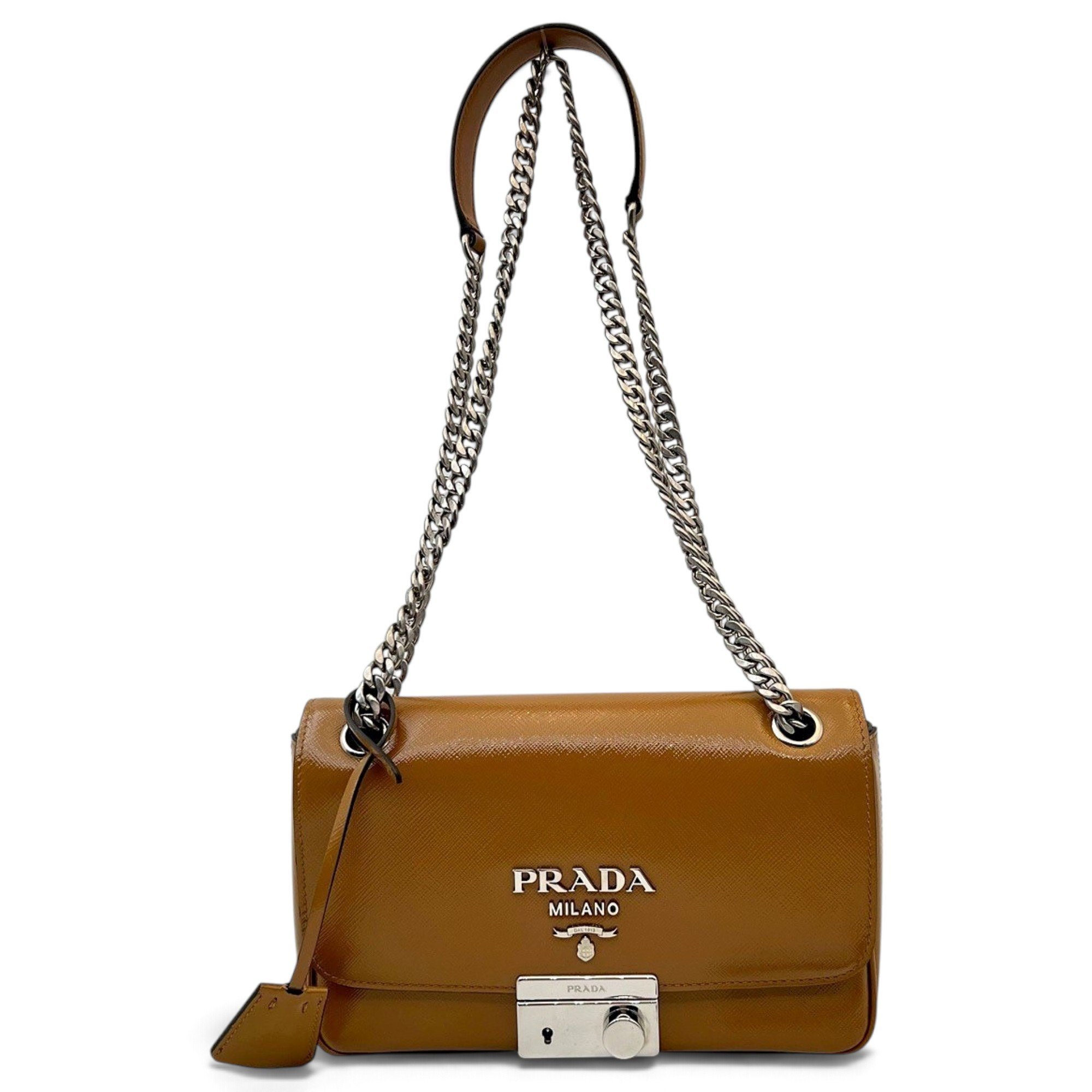 Patent leather handbag