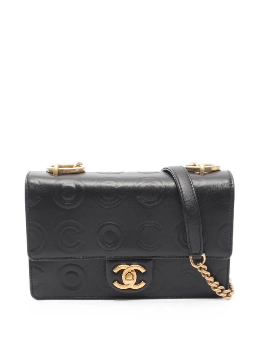 2019 small Coco-embossed. flap shoulder bag