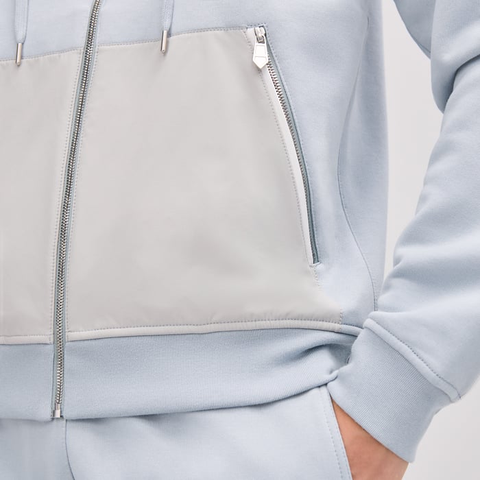 블루 글라시에 Sport Capsule 지퍼 후드 스웨터