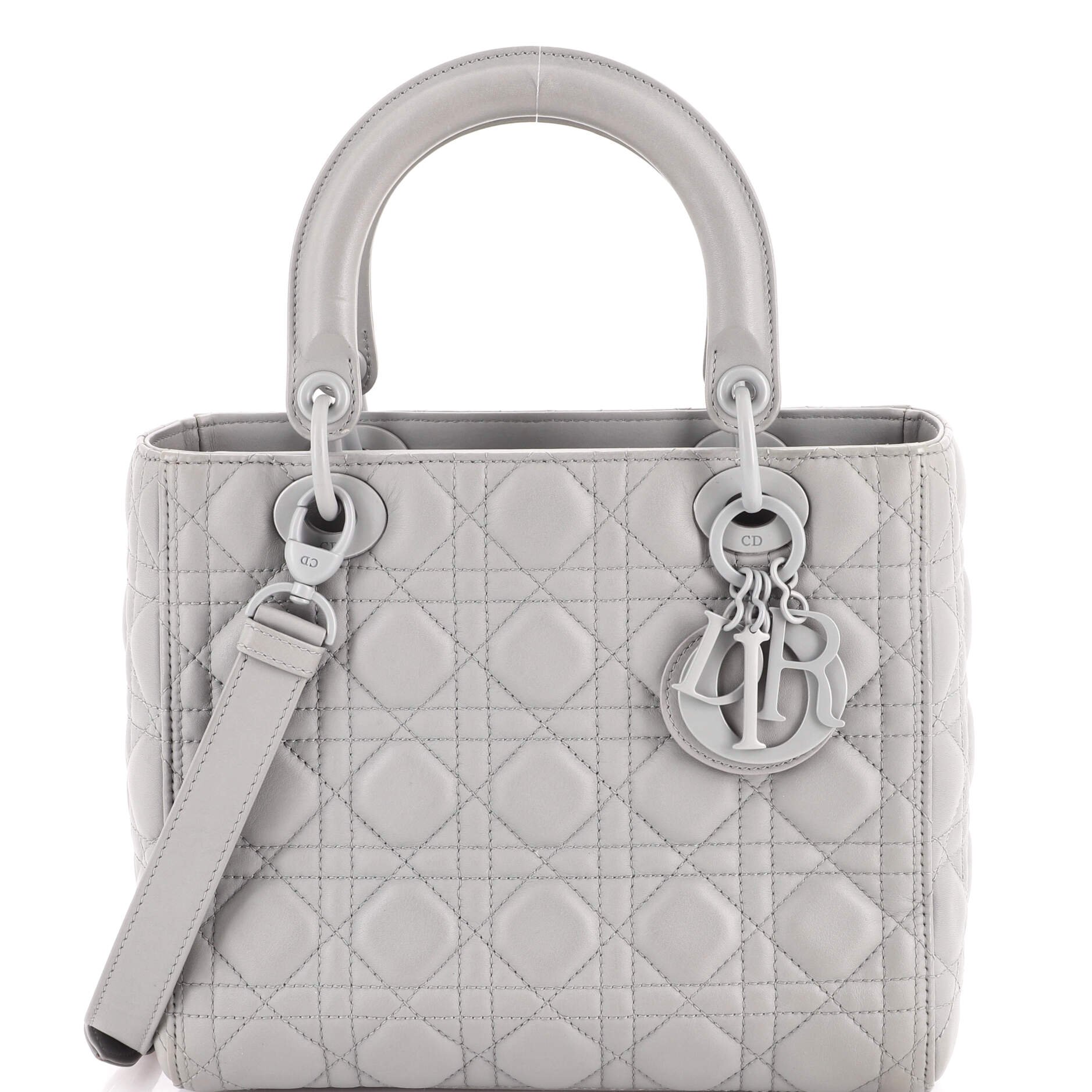 Ultra Matte Lady Dior Bag Cannage Quilt Calfskin Medium
