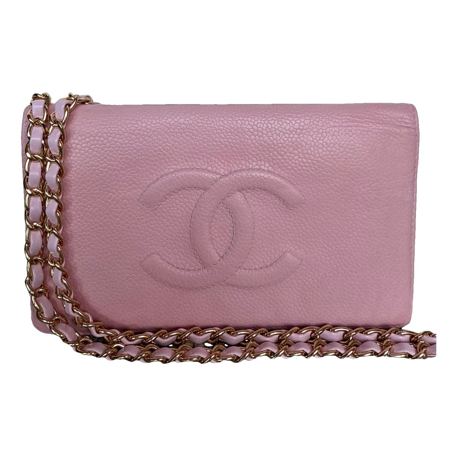 Wallet On Chain Double C leather crossbody bag