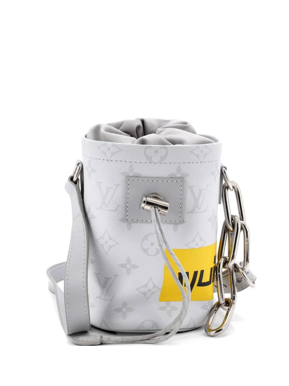 Chalk Nano Bag Limited Edition Logo Story Monogram Canvas bucket bag