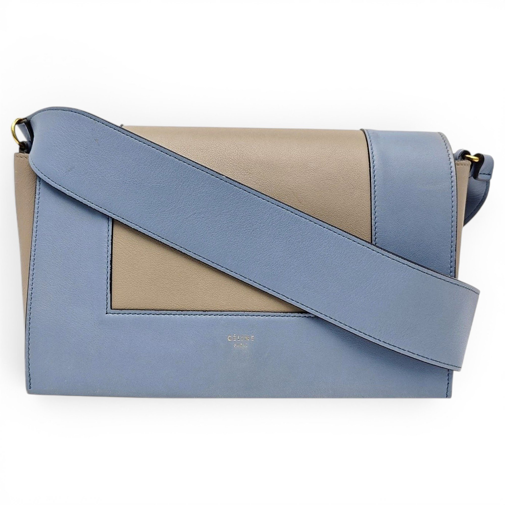 Frame leather handbag