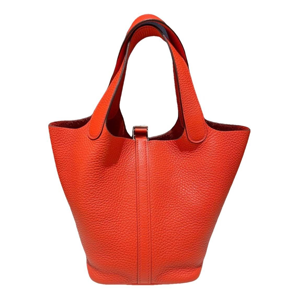 Picotin leather tote