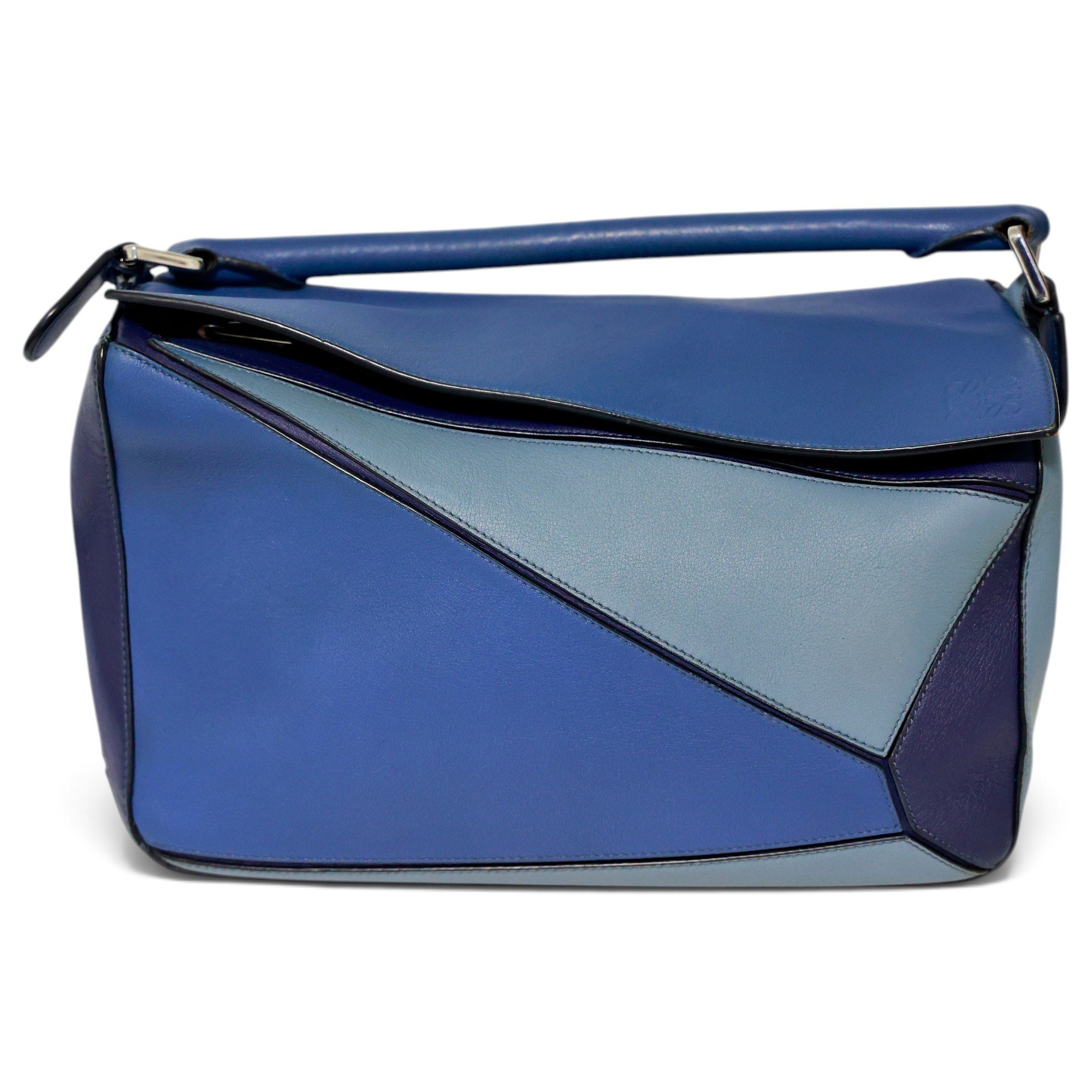 Puzzle leather handbag
