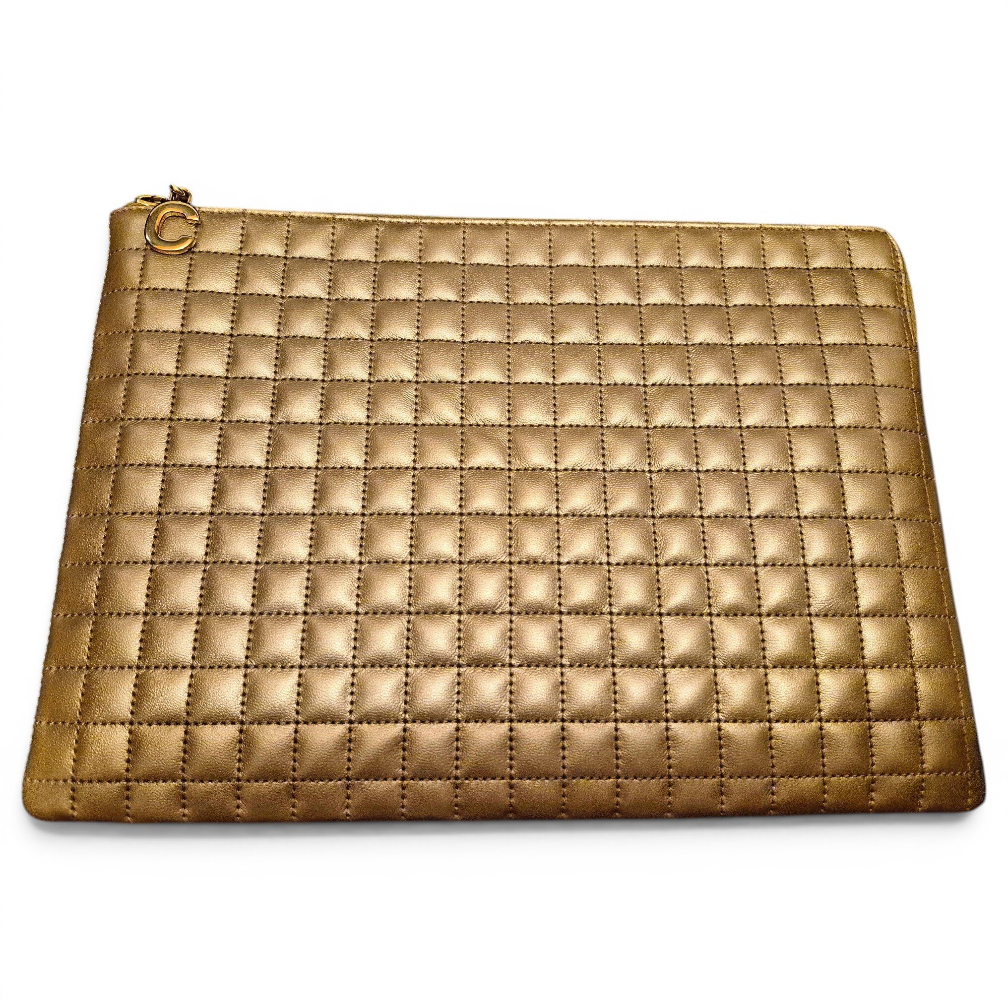 Leather clutch bag