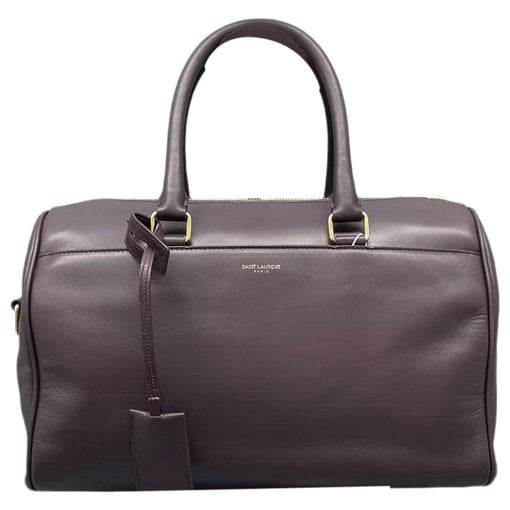 Duffle leather handbag