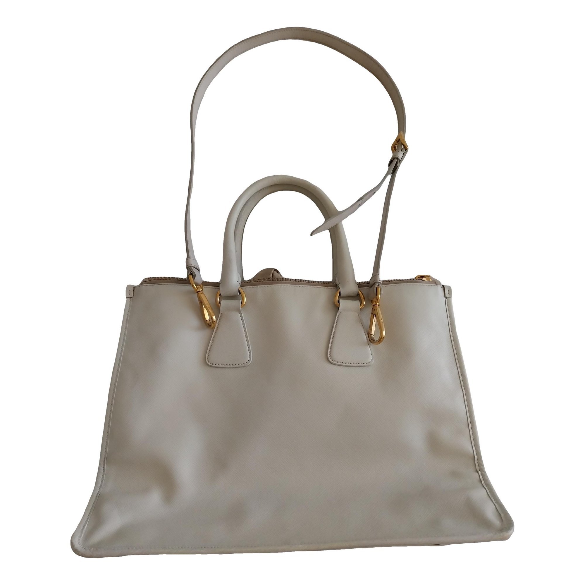 Double leather handbag