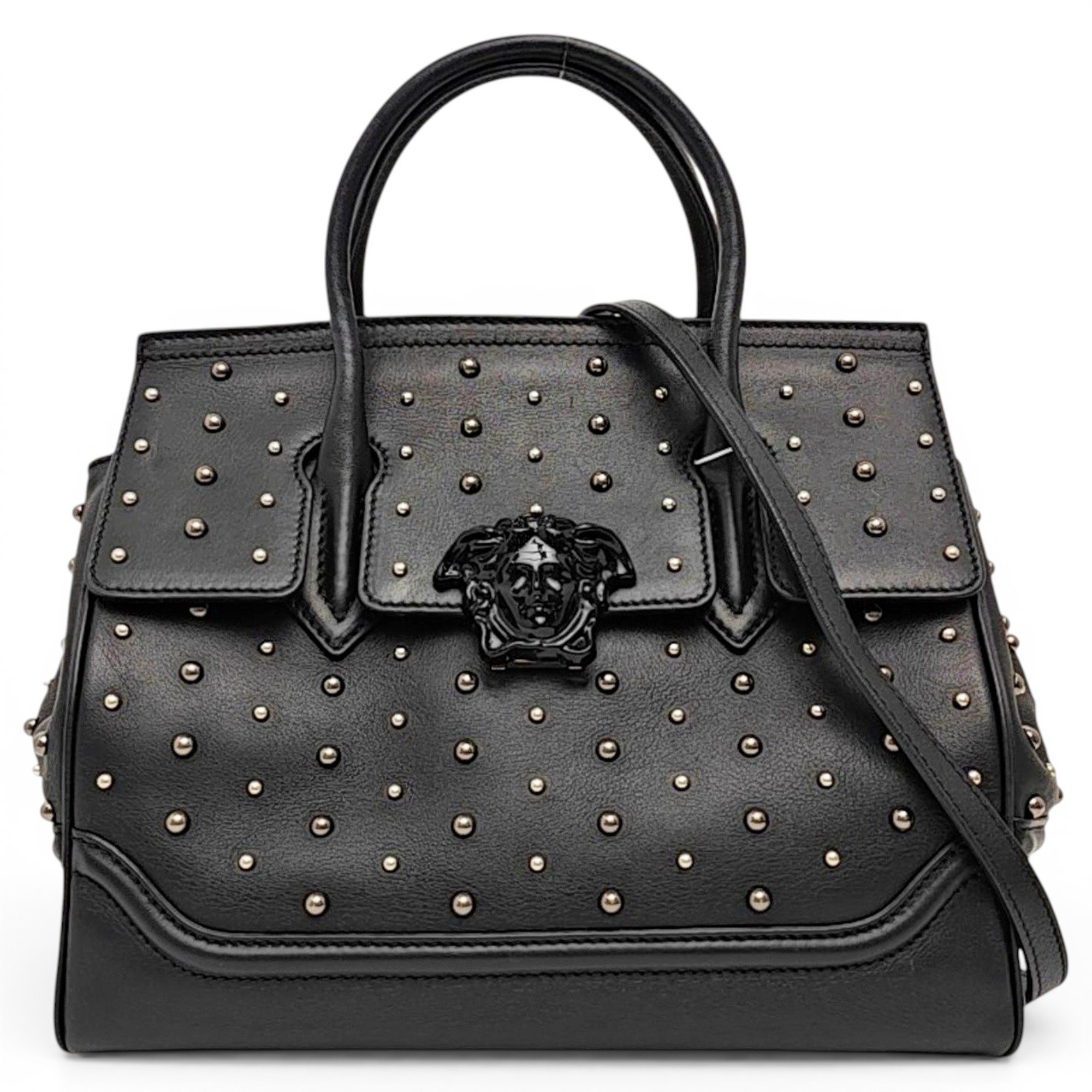 Versace Palazzo Empire leather handbag