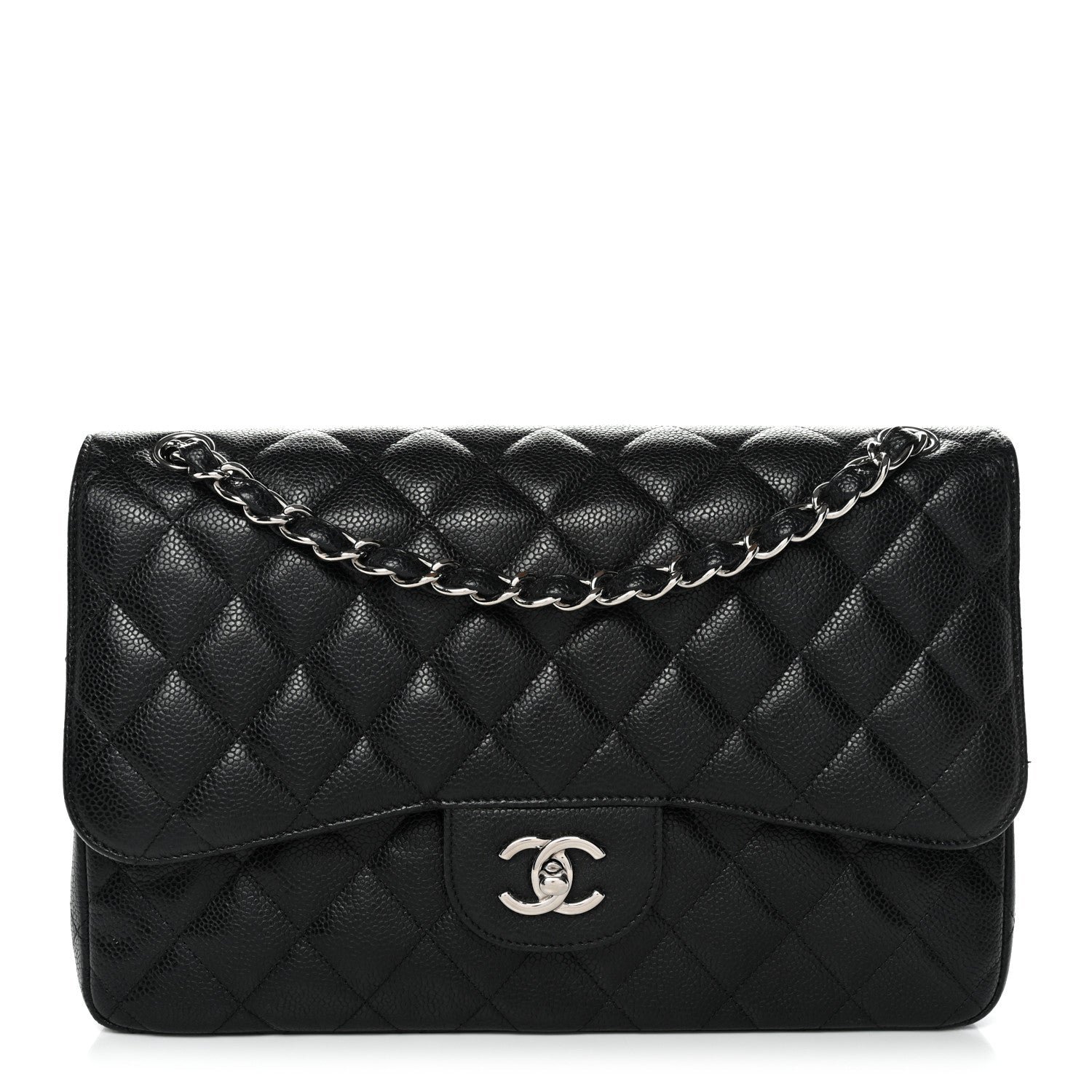 Chanel Caviar Quilted Jumbo Double Flap Black
