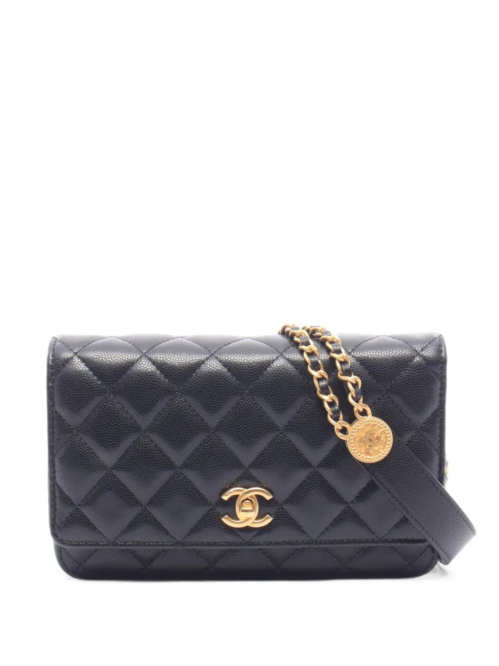 matelassé Caviar clutch bag