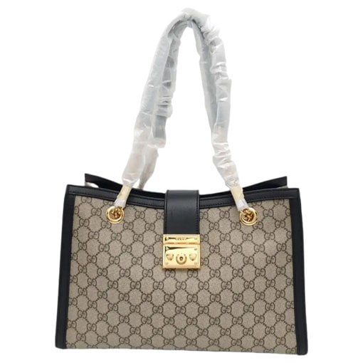 Padlock leather handbag