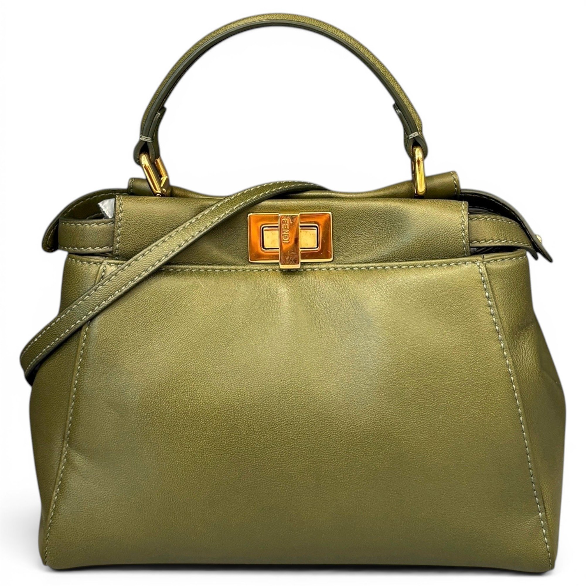 Peekaboo pony-style calfskin handbag