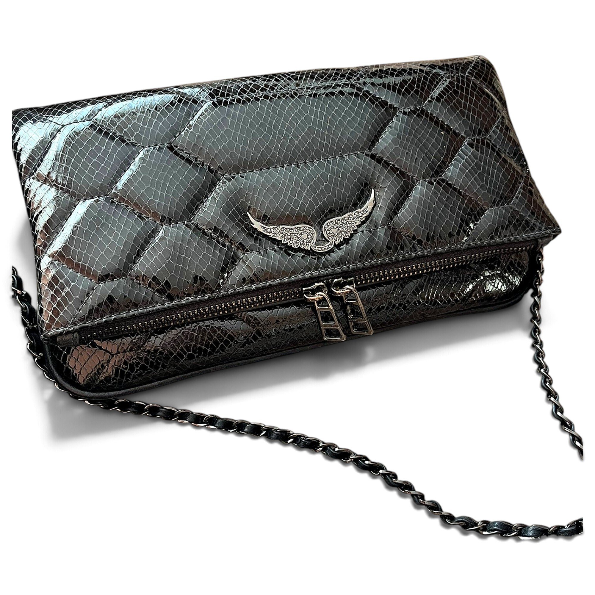 Rock leather crossbody bag