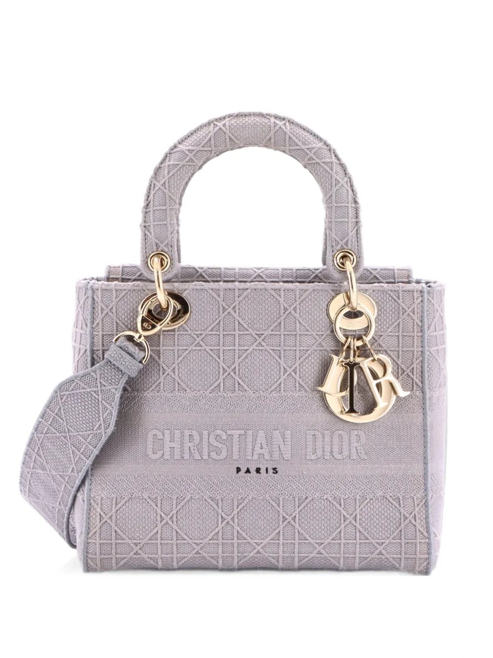 Lady D-Lite Bag Cannage Embroidered Canvas Medium satchel