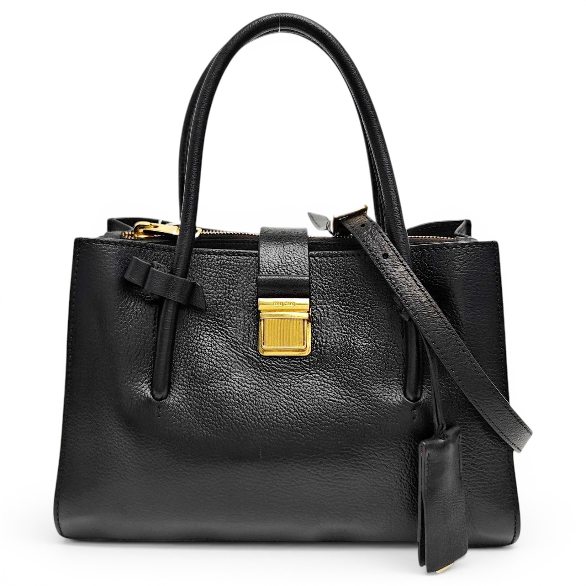 Madras leather crossbody bag