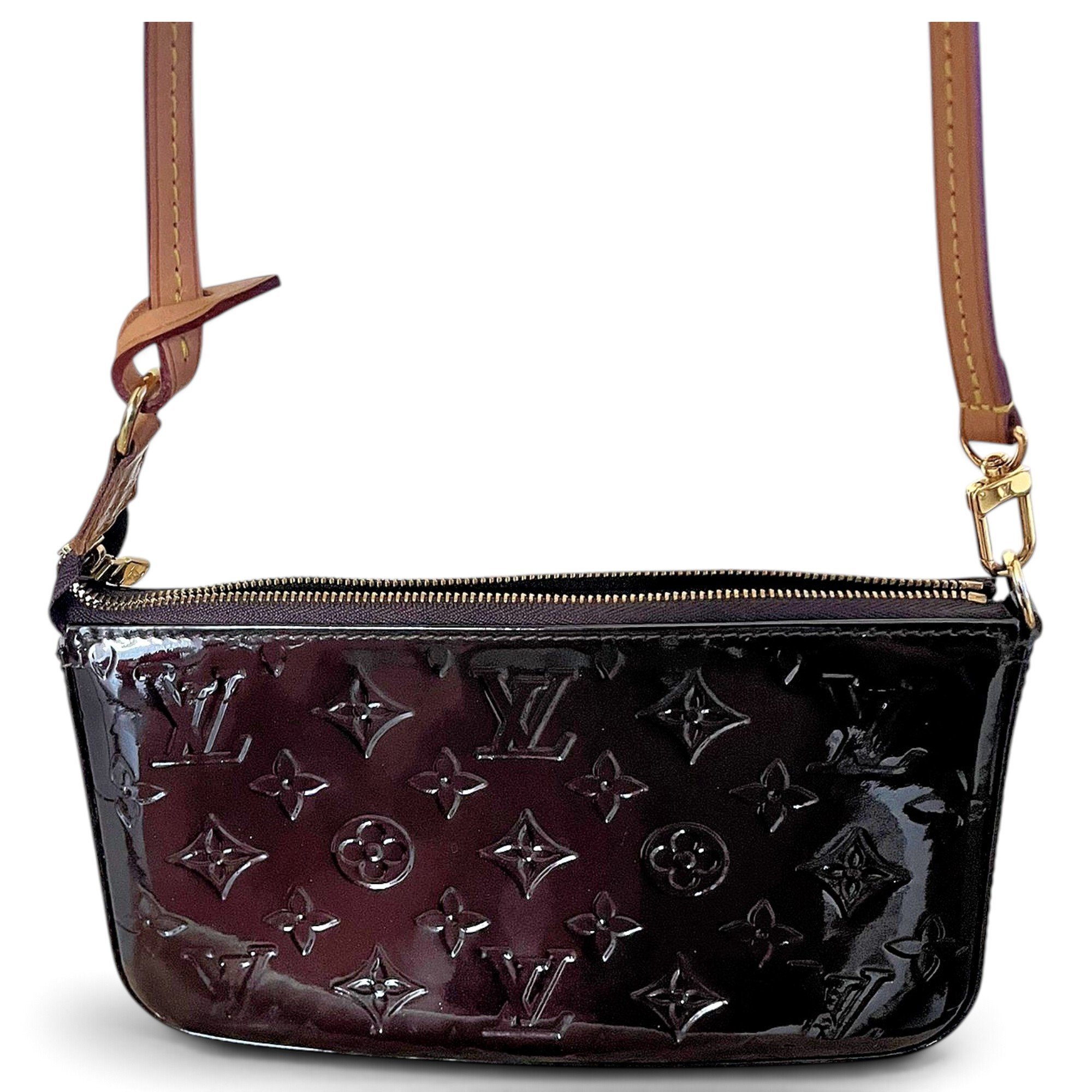 Leather clutch bag