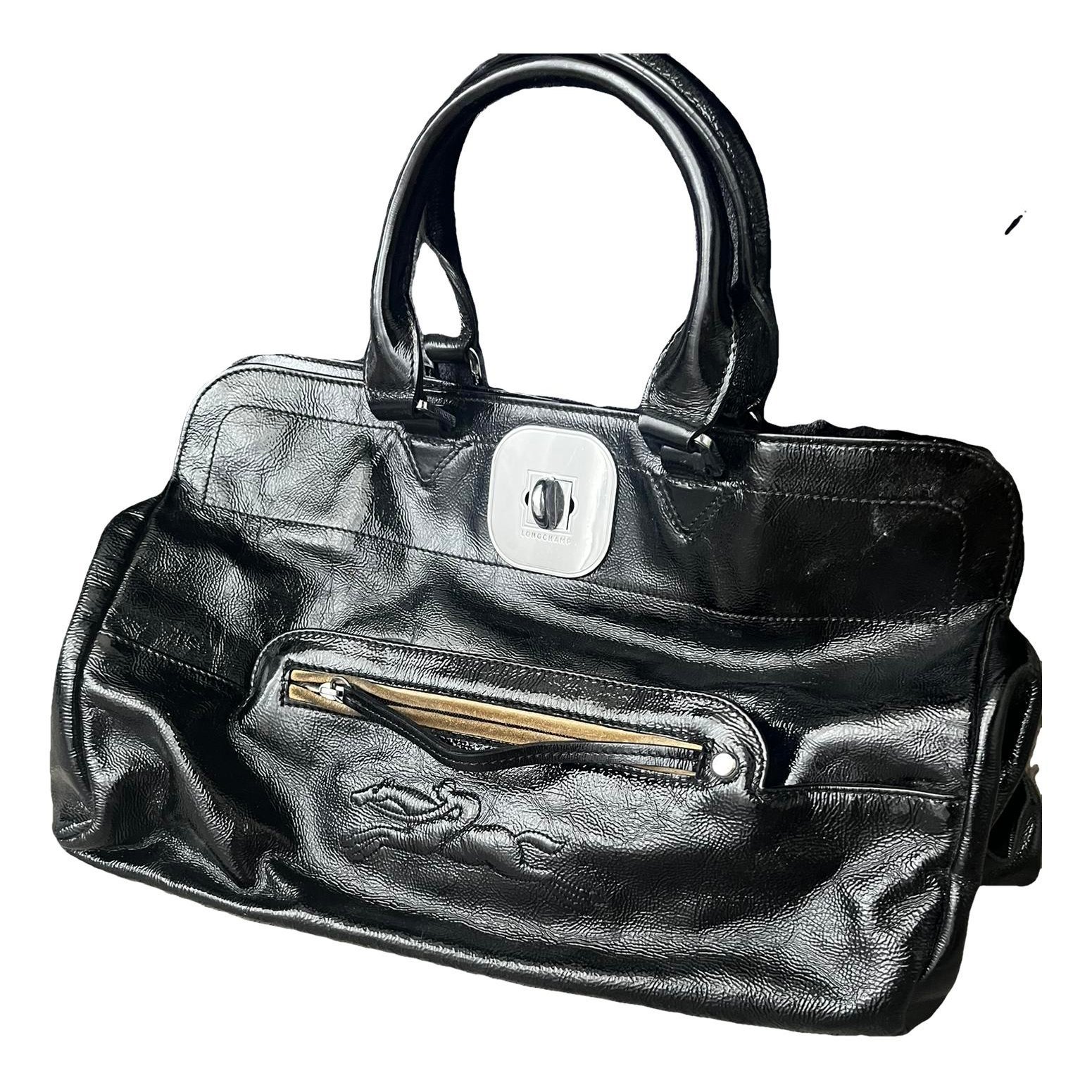 Patent leather handbag
