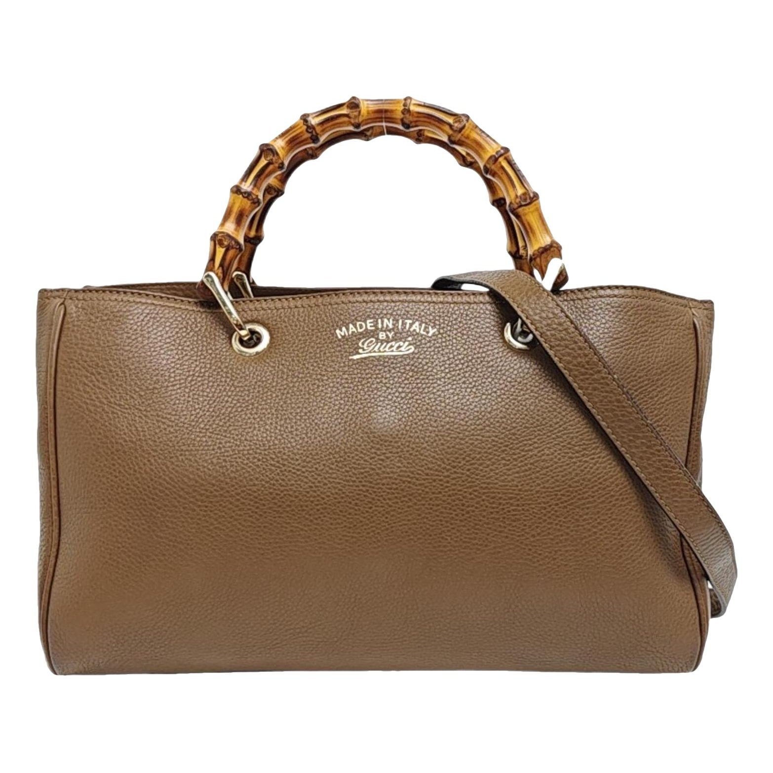 Bamboo Shopper leather tote