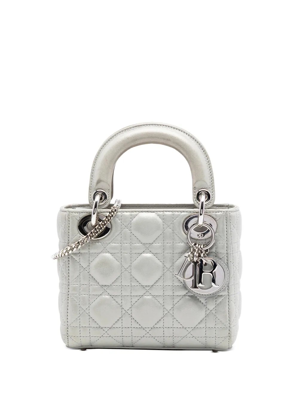 2015 Mini Iridescent Lambskin Cannage Lady Dior satchel