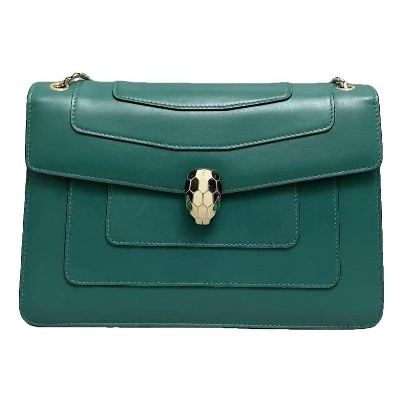 Serpenti leather handbag