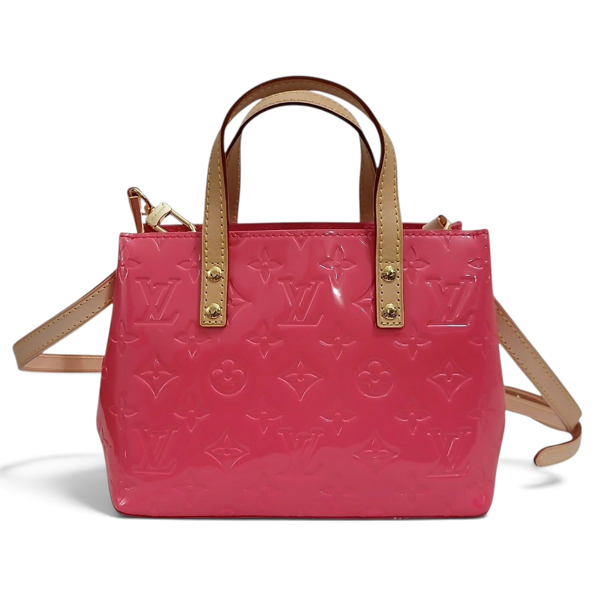 Reade patent leather handbag