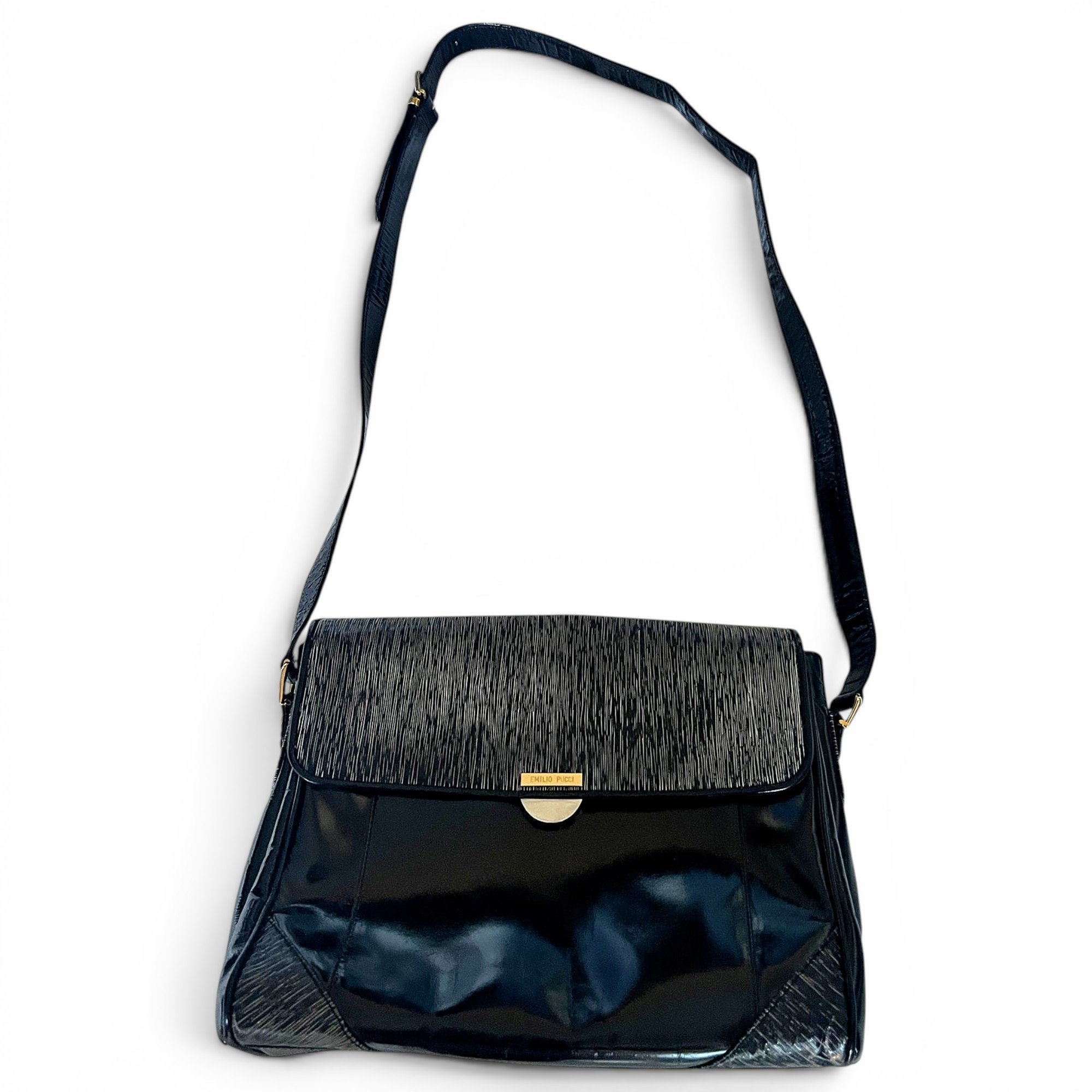 Patent leather handbag