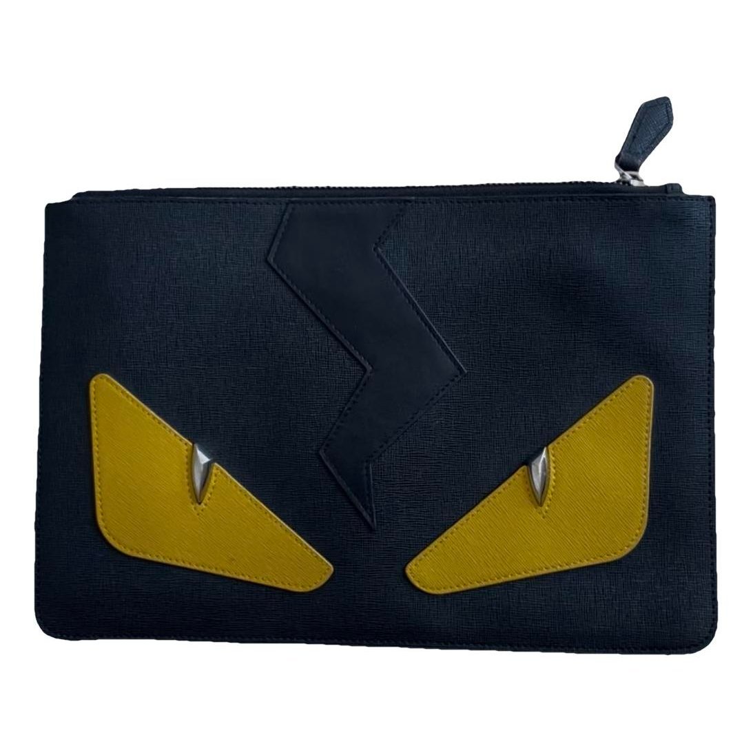 Leather clutch bag