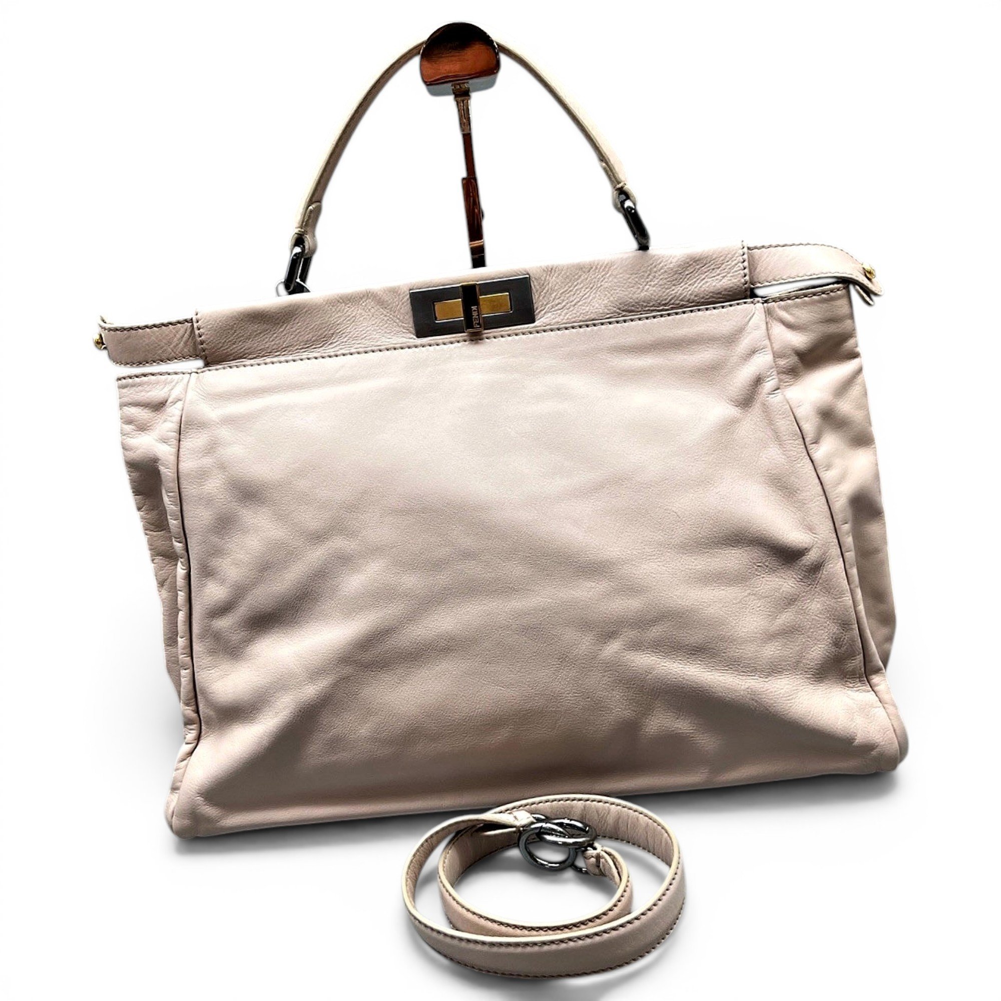 Peekaboo leather handbag