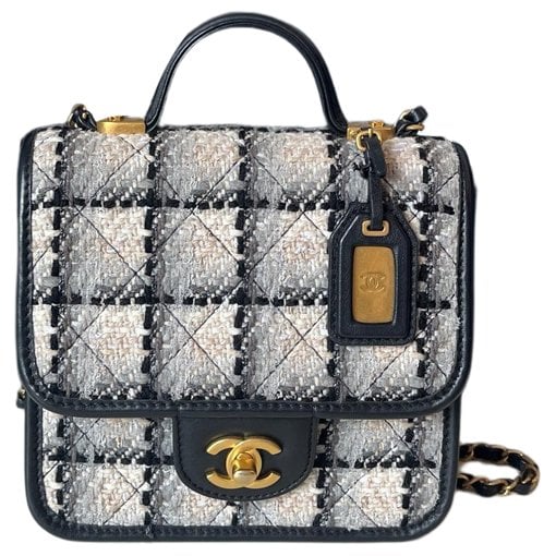 Coco Handle tweed handbag