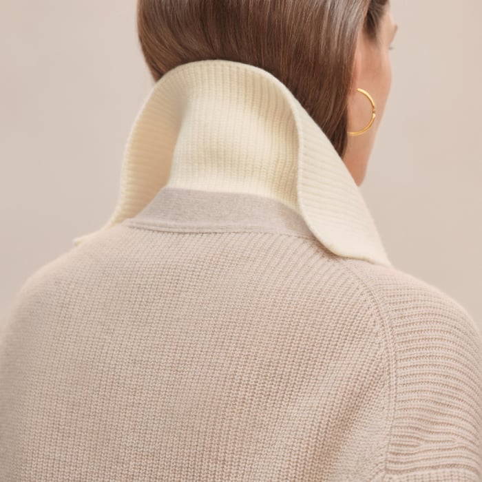 Beige Naturel Long Cardigan