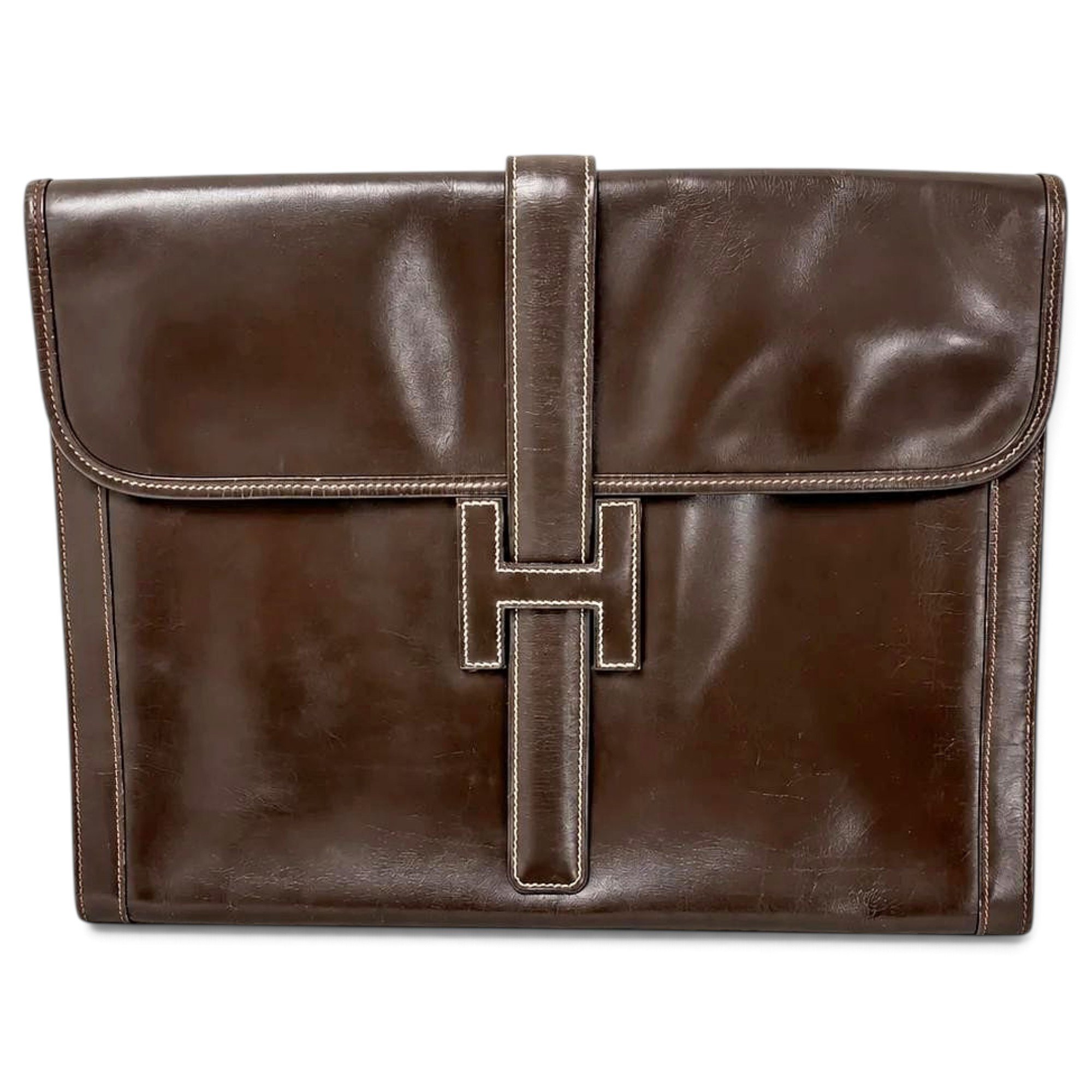 H leather bag