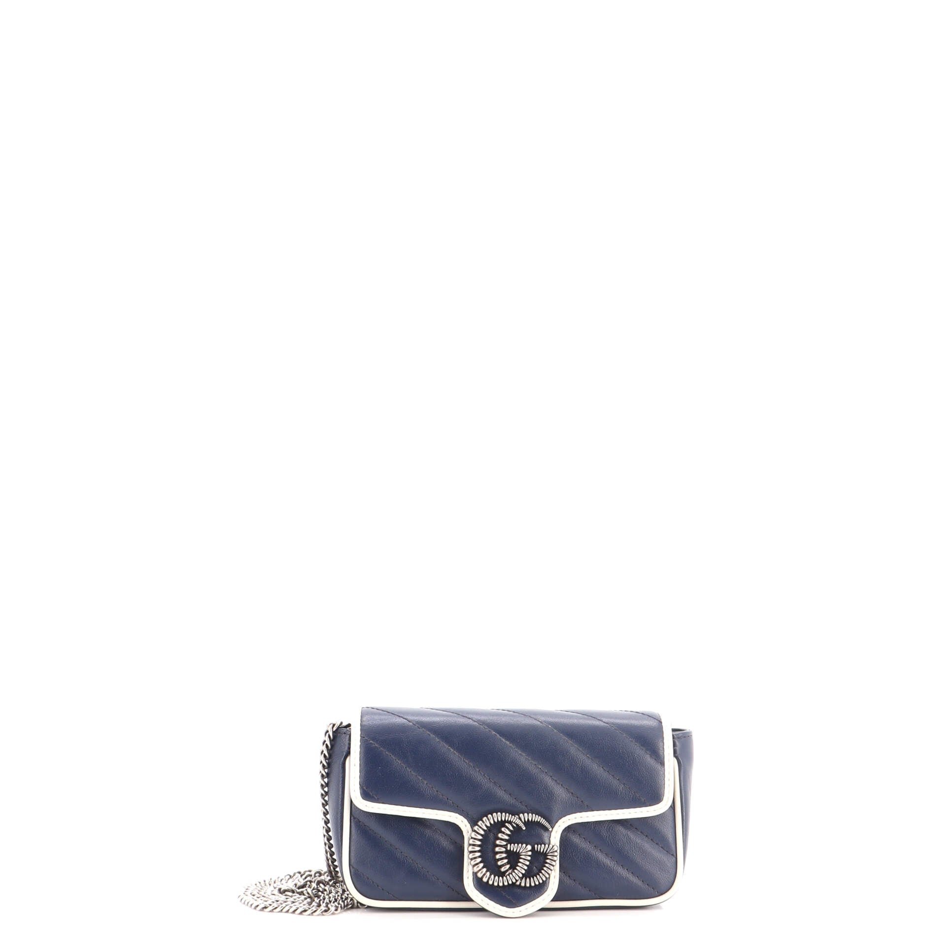 GG Marmont Flap Bag Diagonal Quilted Leather Super Mini