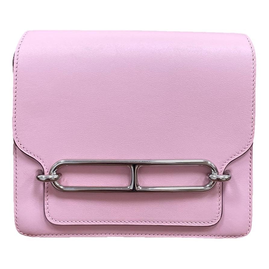 Hermes Roulis Handbag Pink Swift Leather