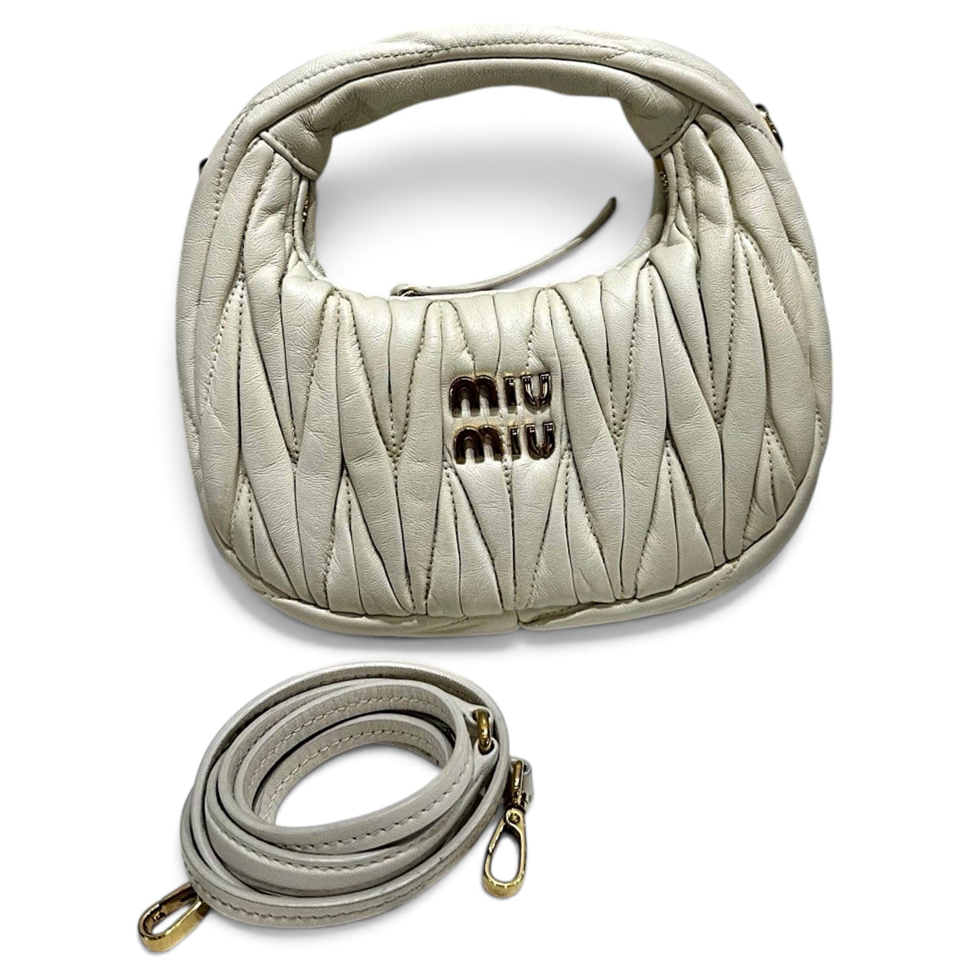 Miu Wander leather handbag