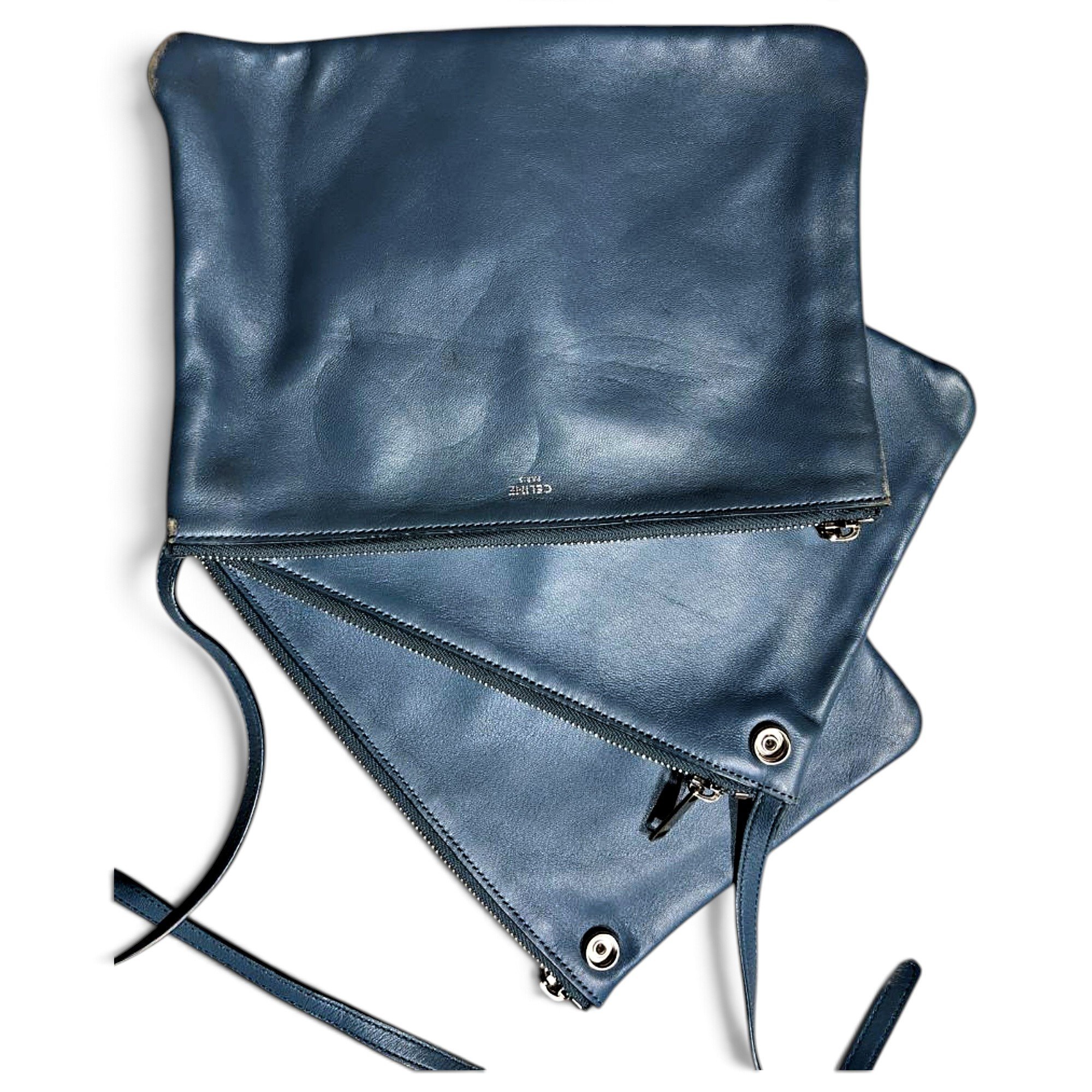 Leather clutch bag