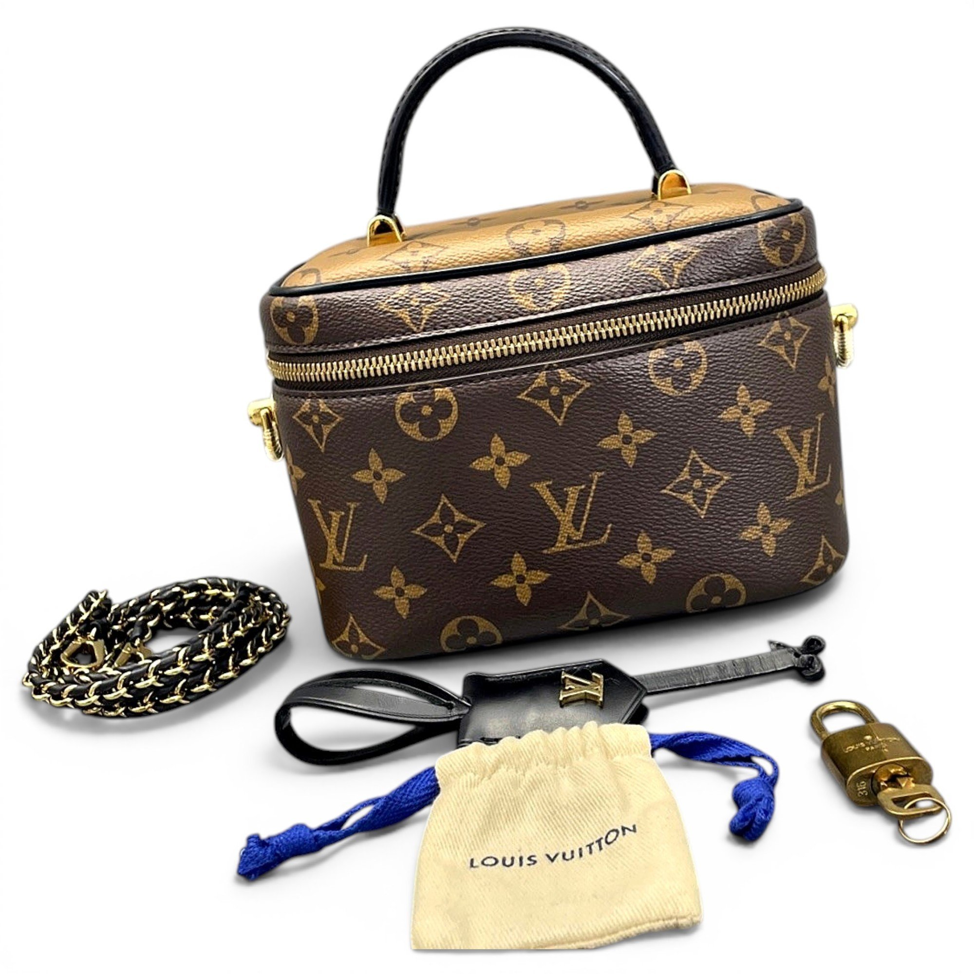 Vanity leather handbag