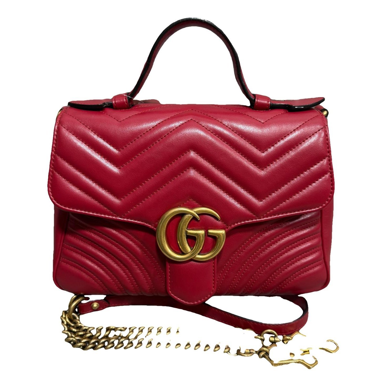 GG Marmont Flap pony-style calfskin handbag