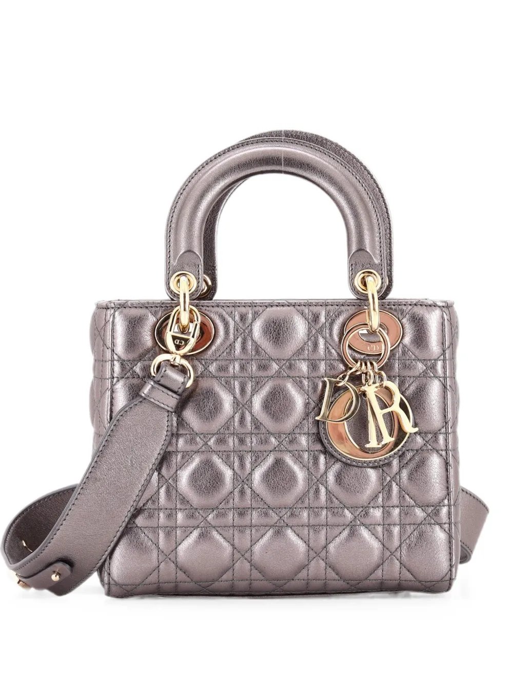 My ABCDior Lady Dior Bag Metallic Cannage Quilt Leather shoulder bag