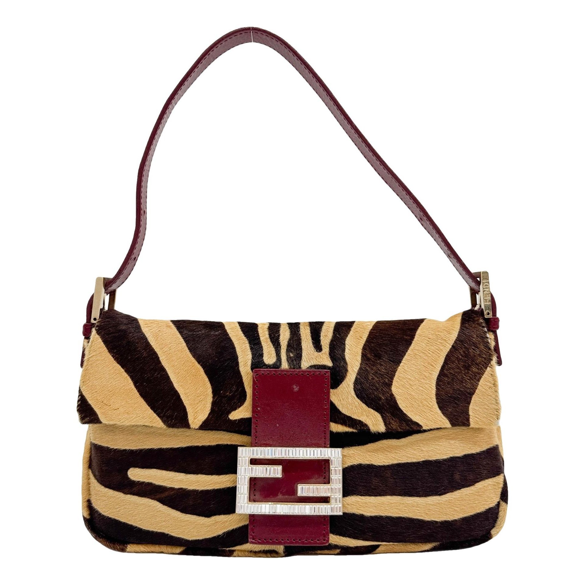 Baguette pony-style calfskin handbag