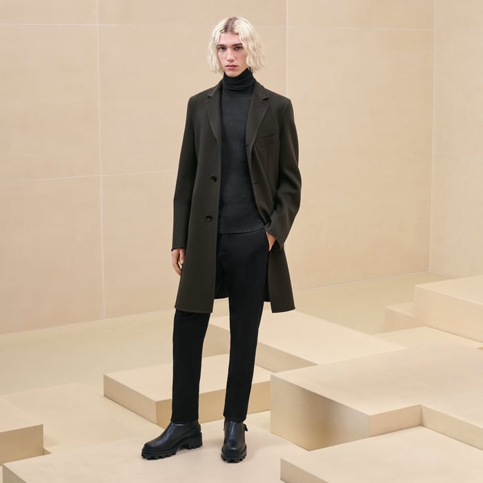 Kaki Liverpool Cashmere Coat