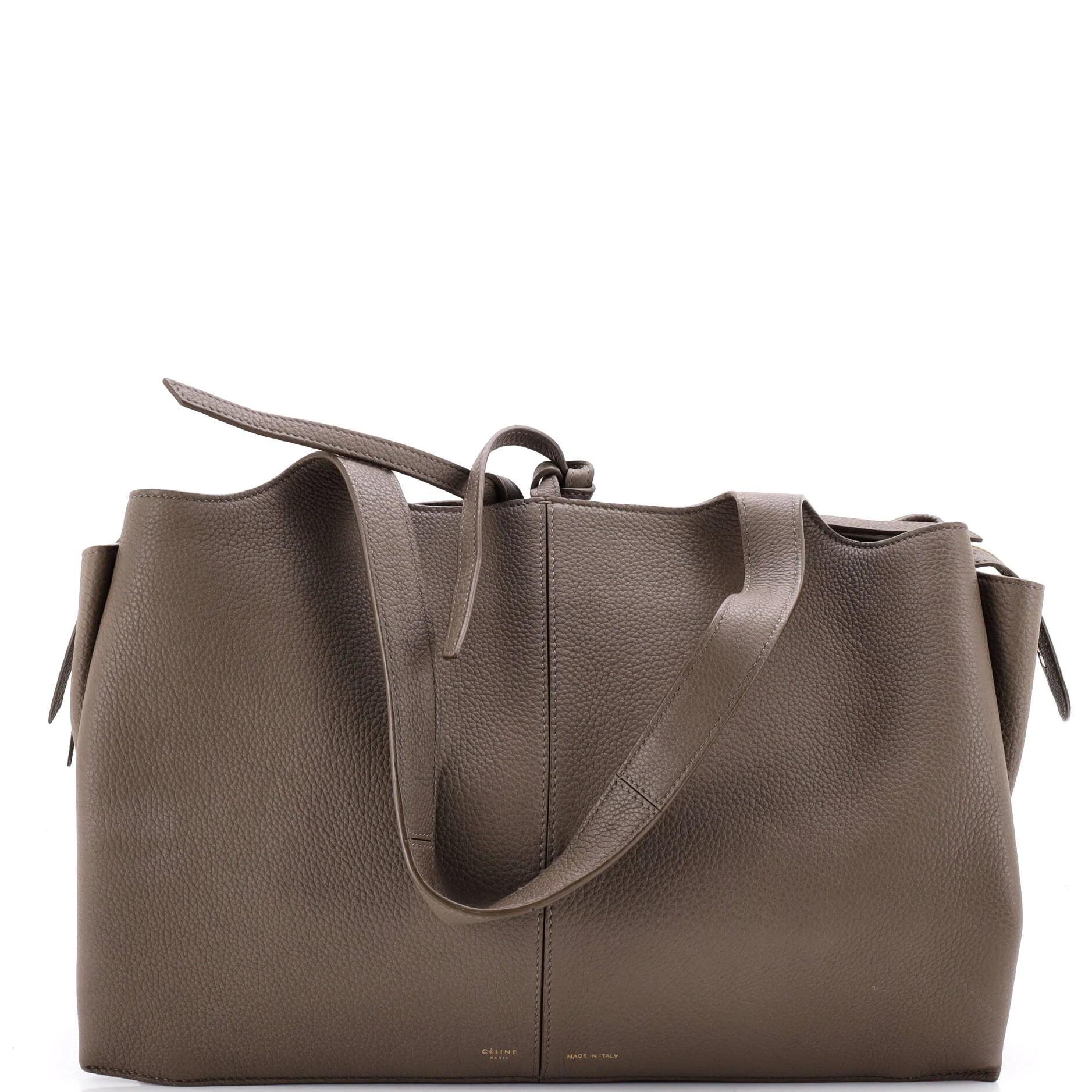 Tri-Fold leather handbag