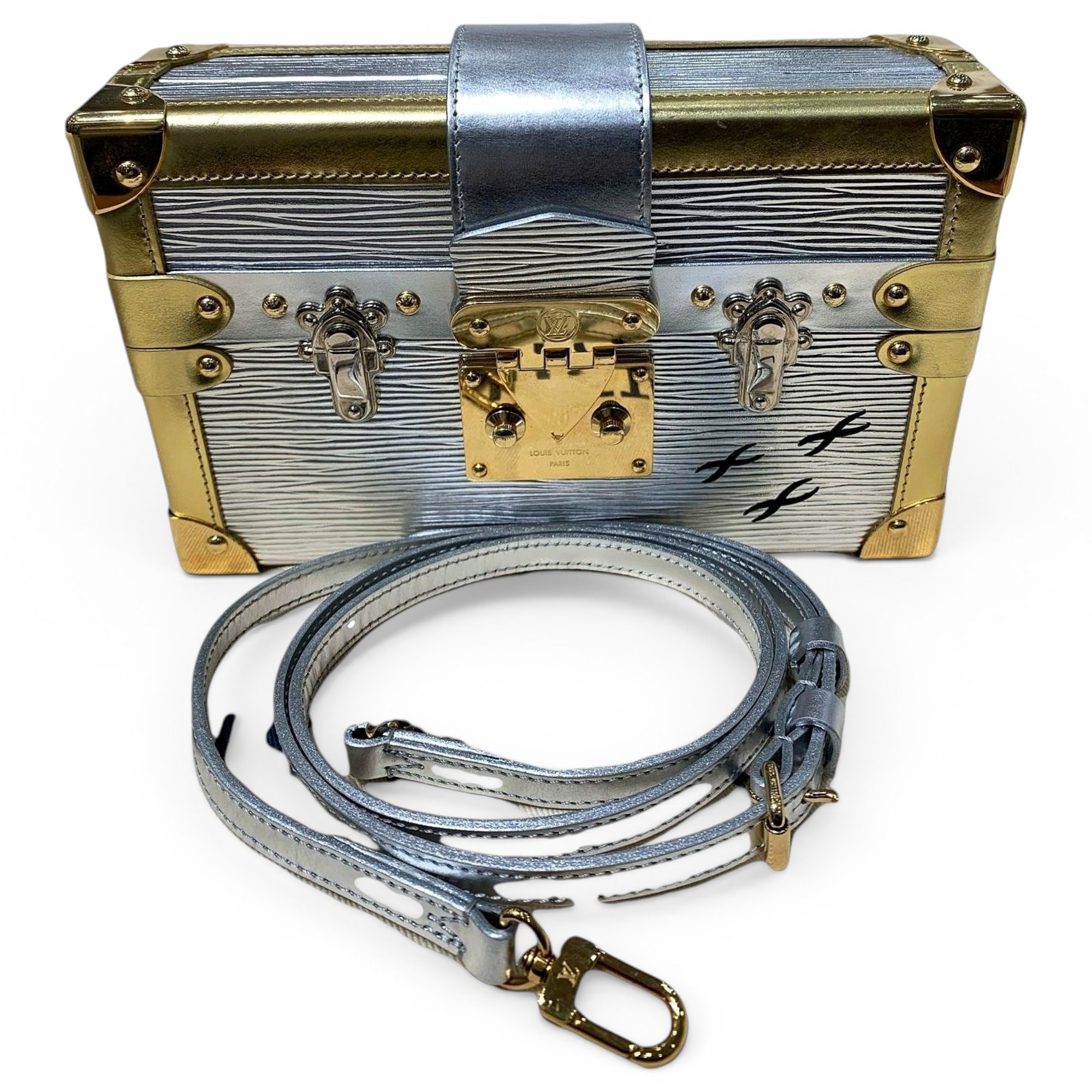 Petite Malle leather handbag